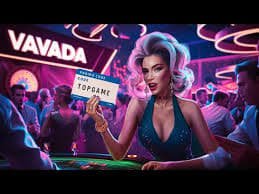 Live blackjack dealer and roulette wheel in action